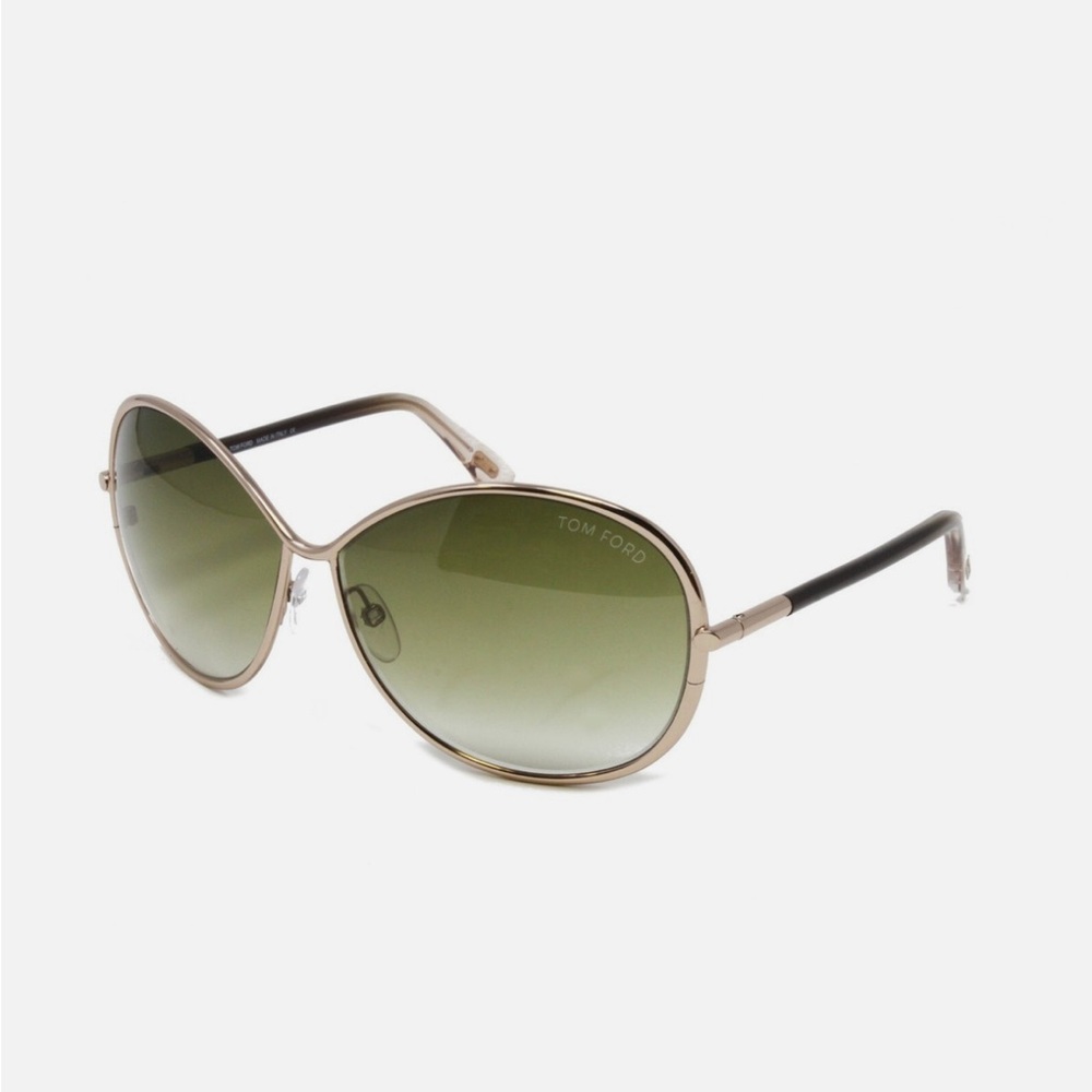 Tom Ford Women's Sunglasses Iris Gold with Green Gradient Lens